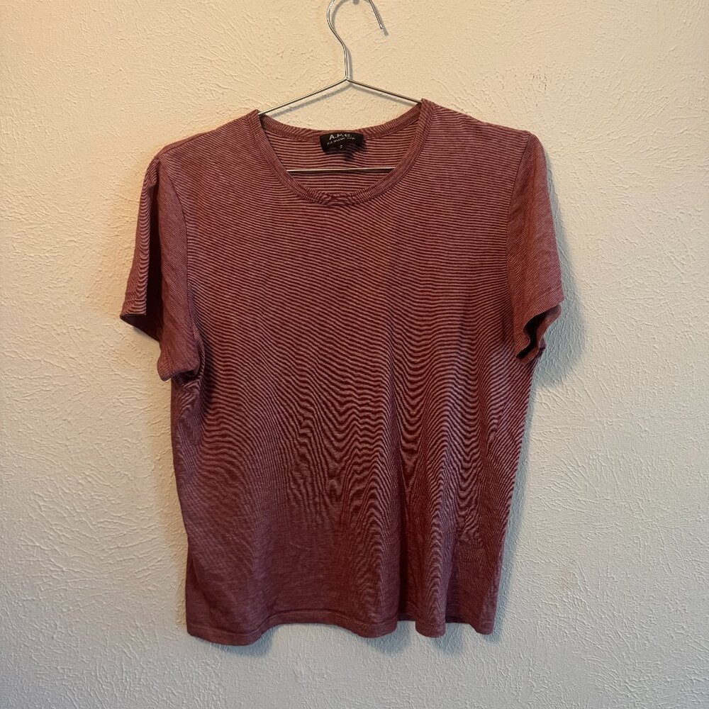 A.P.C. Men's Short Sleeve Tee in Dusty Red